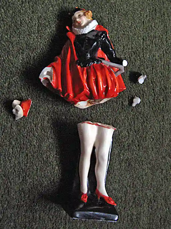 Royal Doulton 'Mephisto' Figurine Repair - Before